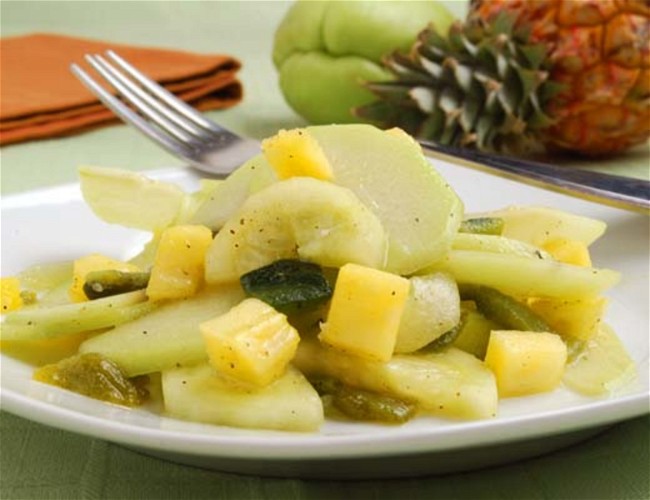Image of Chayote and Poblano Pepper Slaw