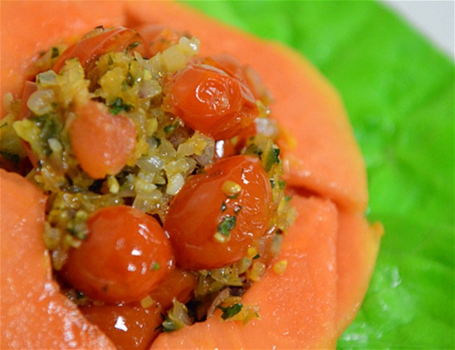 Image of Cherry Tomato, Papaya, and Shallot Salad