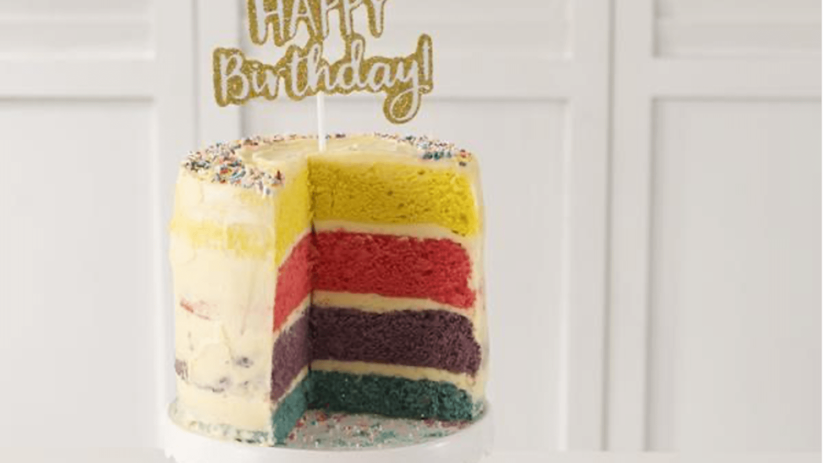 Image of עוגת יומולדת בצבעי הקשת