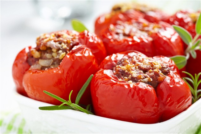 Image of Keto Bison Stuffed Peppers