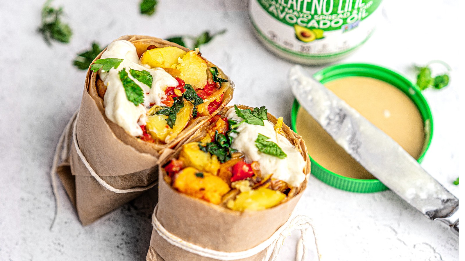 Image of Vegan Breakfast Burritos with Spicy Mayo