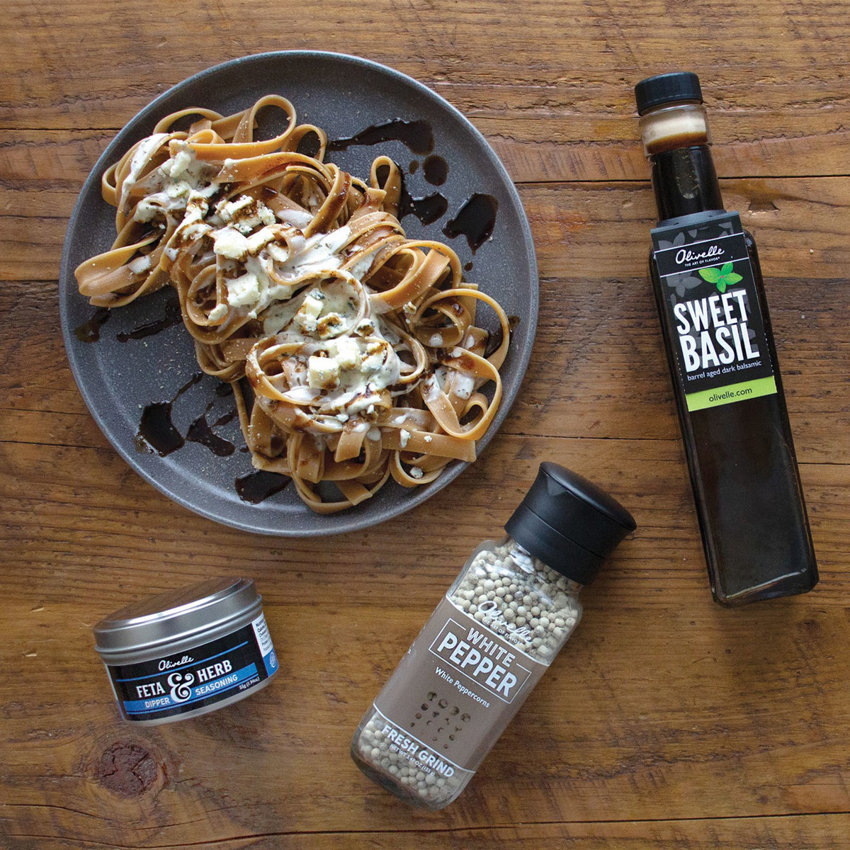 Porcini Pasta with Creamy Gorgonzola Sauce