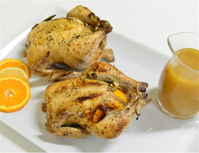 Image of Citrus and Garlic Game Hens