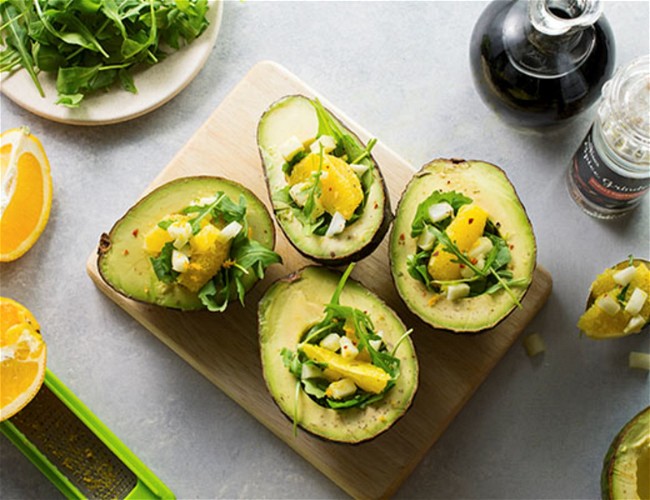 Image of Citrus Salad Stuffed Avocado Cups
