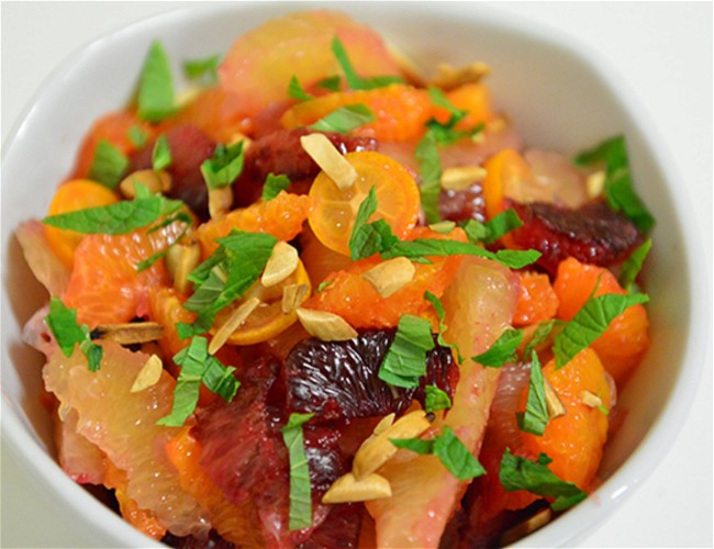 Image of Citrus Salad with Lemon Grass, Toasted Almonds, and Mint