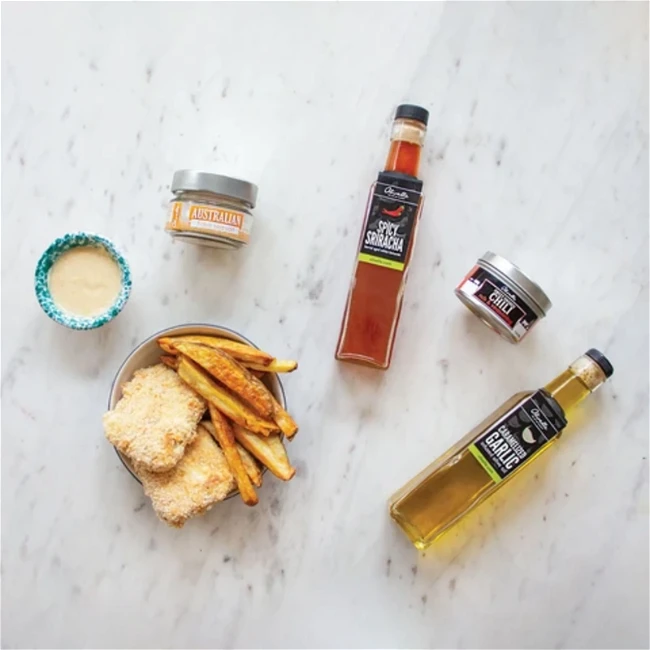 Image of Baked Fish & Chips With Sweet Sriracha Mayo