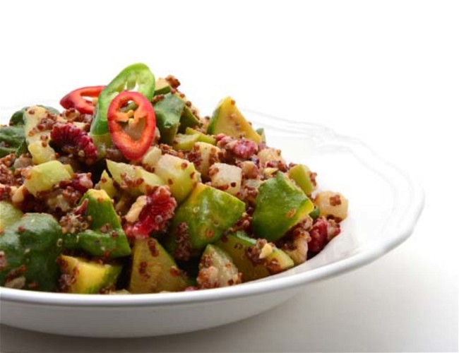 Image of Red Quinoa, Summer Squash and Red Walnut Salad