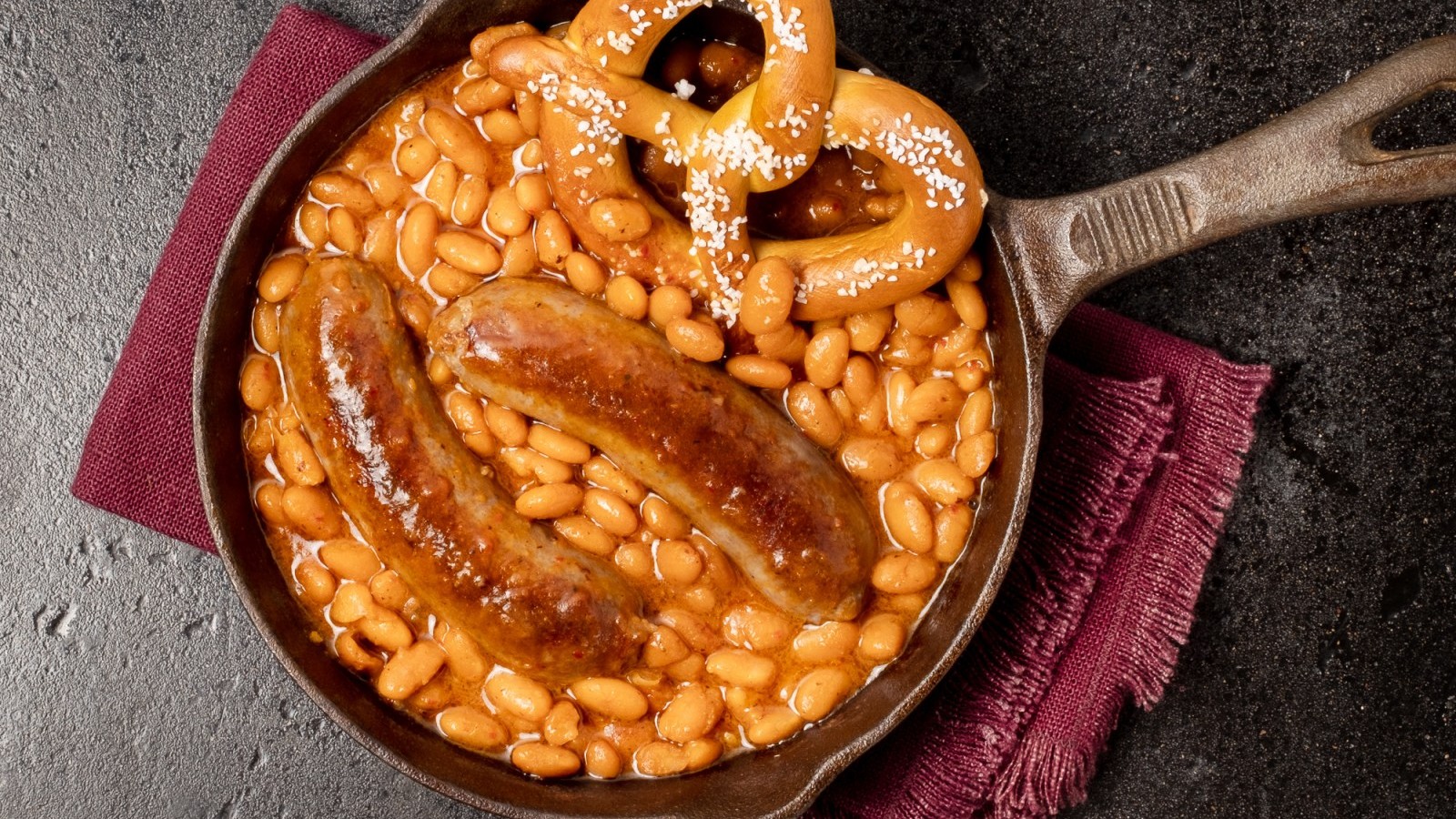 Image of Mustard Bean & Brat Pretzel