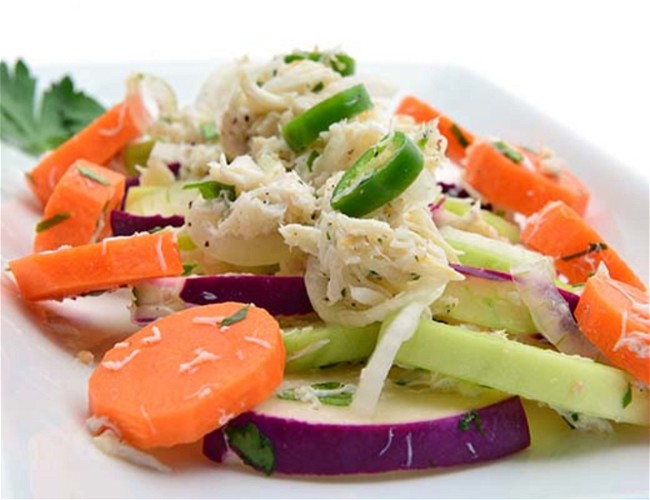 Image of Crab and Kohlrabi Ceviche Salad