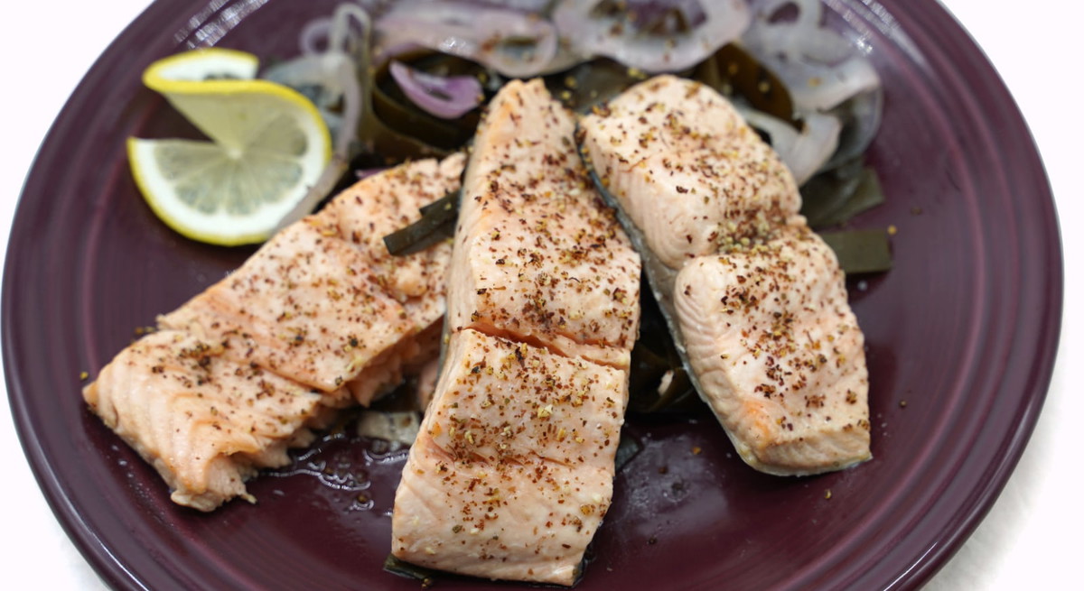 Kelp Poached Salmon Recipe