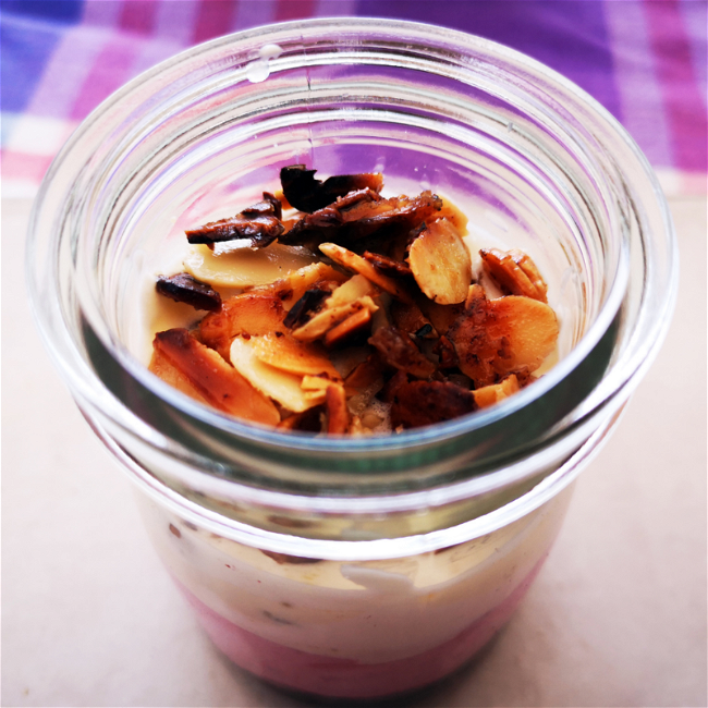 Image of Fruit Compote and Fruit Fool, with Toasted Almonds