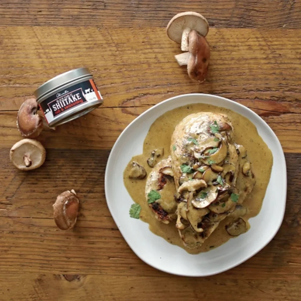 Pan Roasted Chicken with Mushroom Cream Sauce
