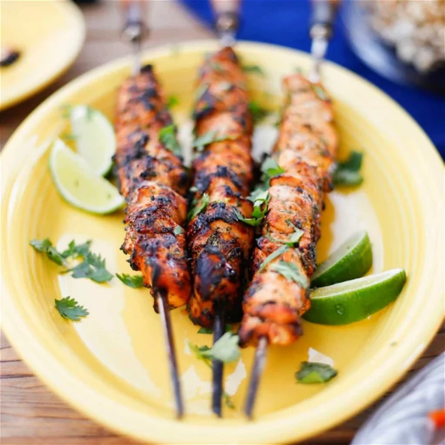 Image of Honey Lime Chicken Skewers