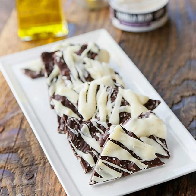 Image of Blood Orange Chocolate Bark With Almonds And Sea Salt