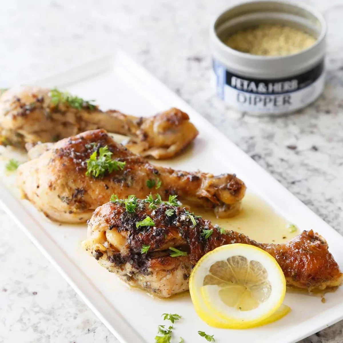 Feta and Lemon Braised Chicken Wings