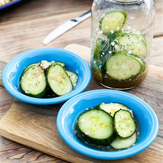 Image of Tangy Citrus Pickled Cucumbers