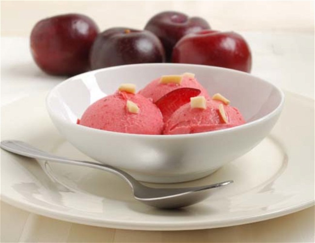 Image of Roasted Plumcot and Dried Apricot Sorbet