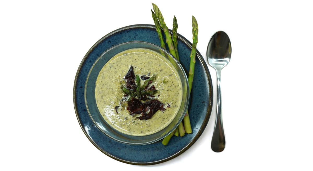 Smoked Dulse Asparagus Soup Recipe