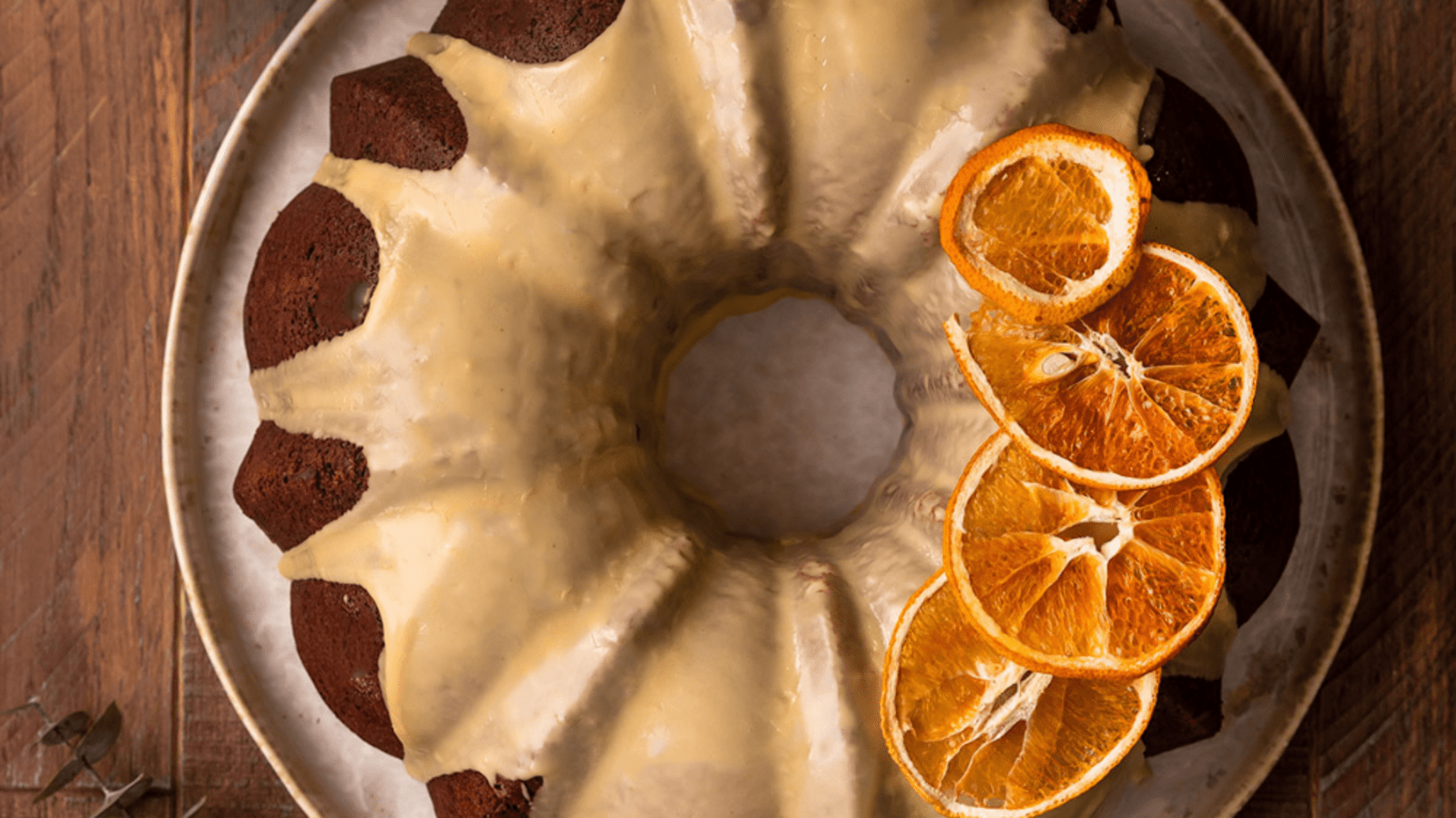 Image of Chocolate Bundt Cake with Saffron Glaze