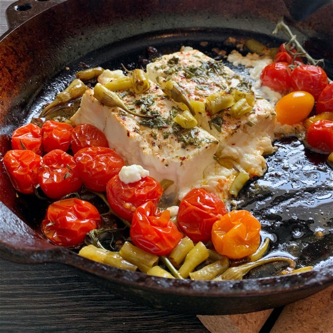 Image of Baked Feta with Tomatoes