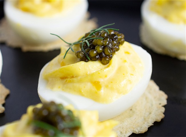 Image of Deviled Eggs with Caviar