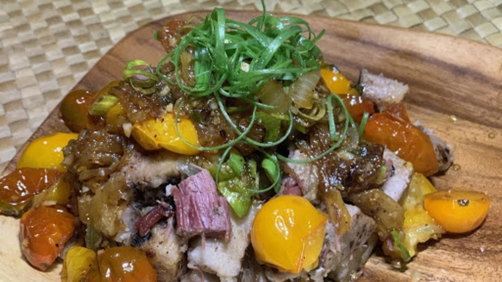 Corned Beef Brisket & Kalo Hash with Heirloom Tomato Relish