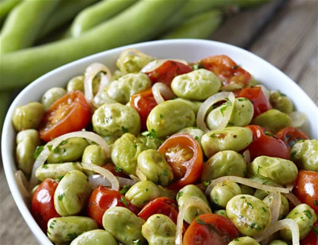 Image of Fava Bean and Cherry Tomato Salad