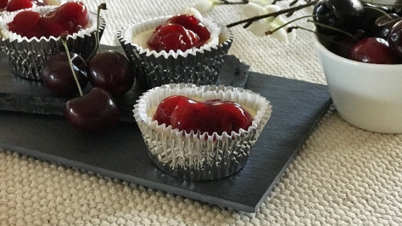 Image of Mini Cherry Cheesecakes