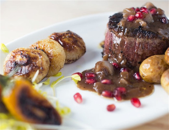 Image of Filet Mignon with Caramelized Cipolline Onion Pan Sauce