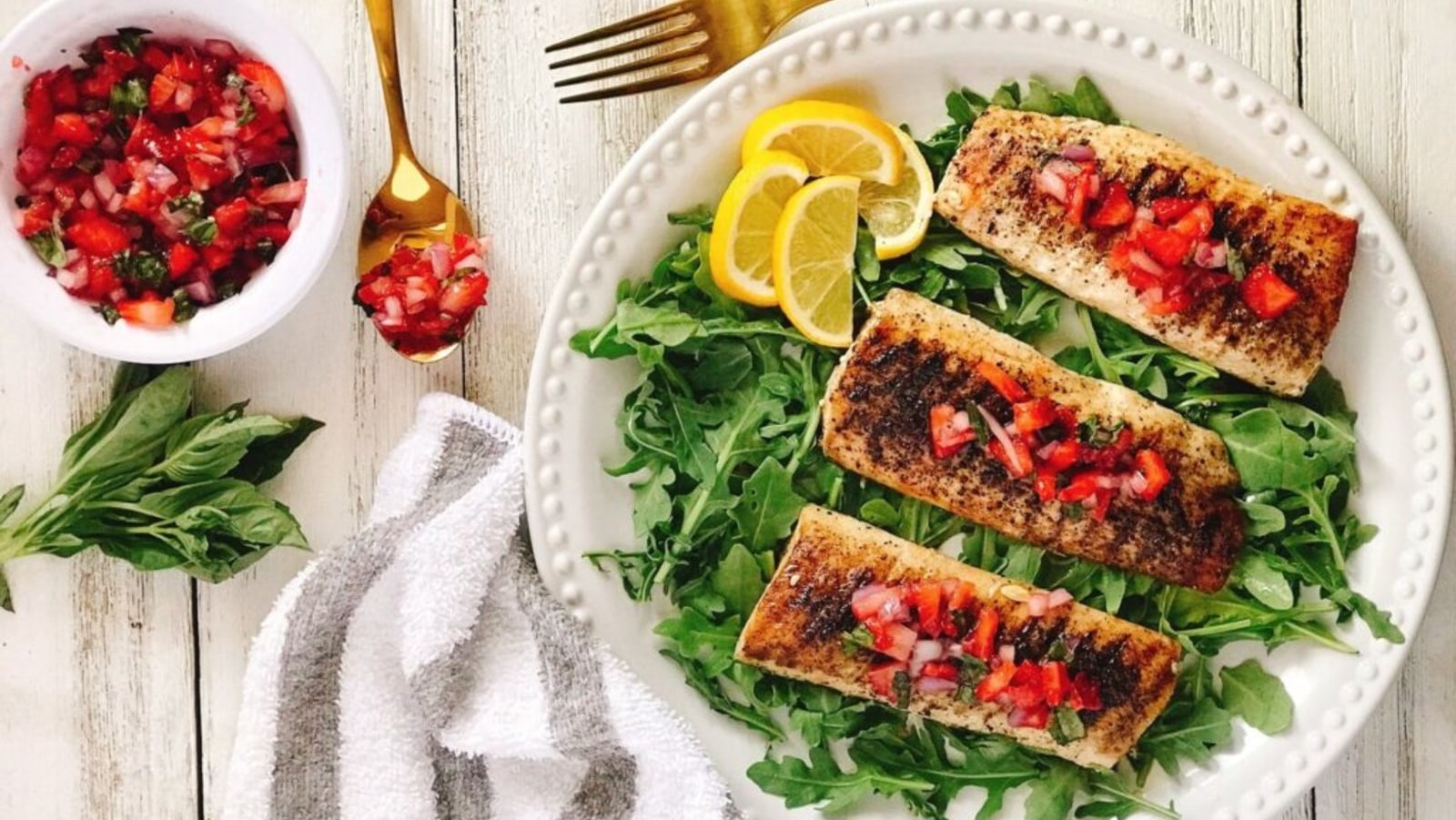 Image of Grilled Mahi Mahi with Strawberry Basil Salsa Recipe