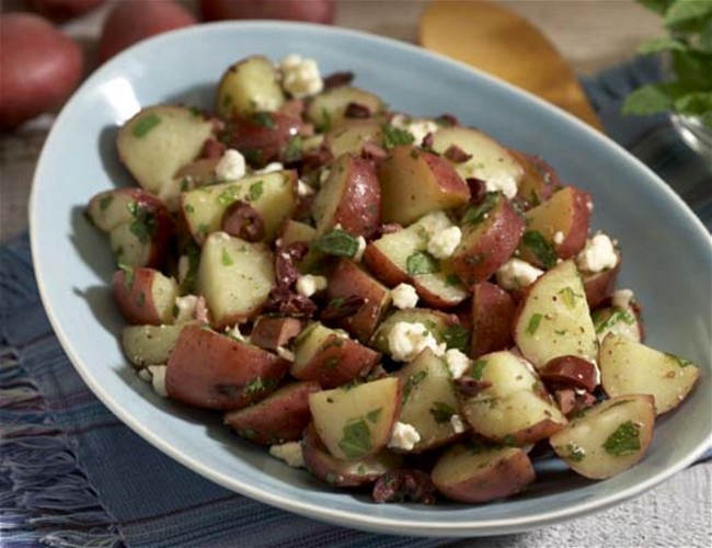 Image of Ruby Gold® Potatoes with Olives, Feta and Mint