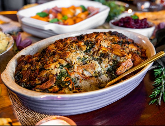 Image of Rye, Kale, Mushroom and Pumpkin Seed Stuffing