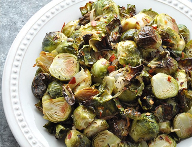 Image of Spicy Oven Roasted Brussel Sprouts