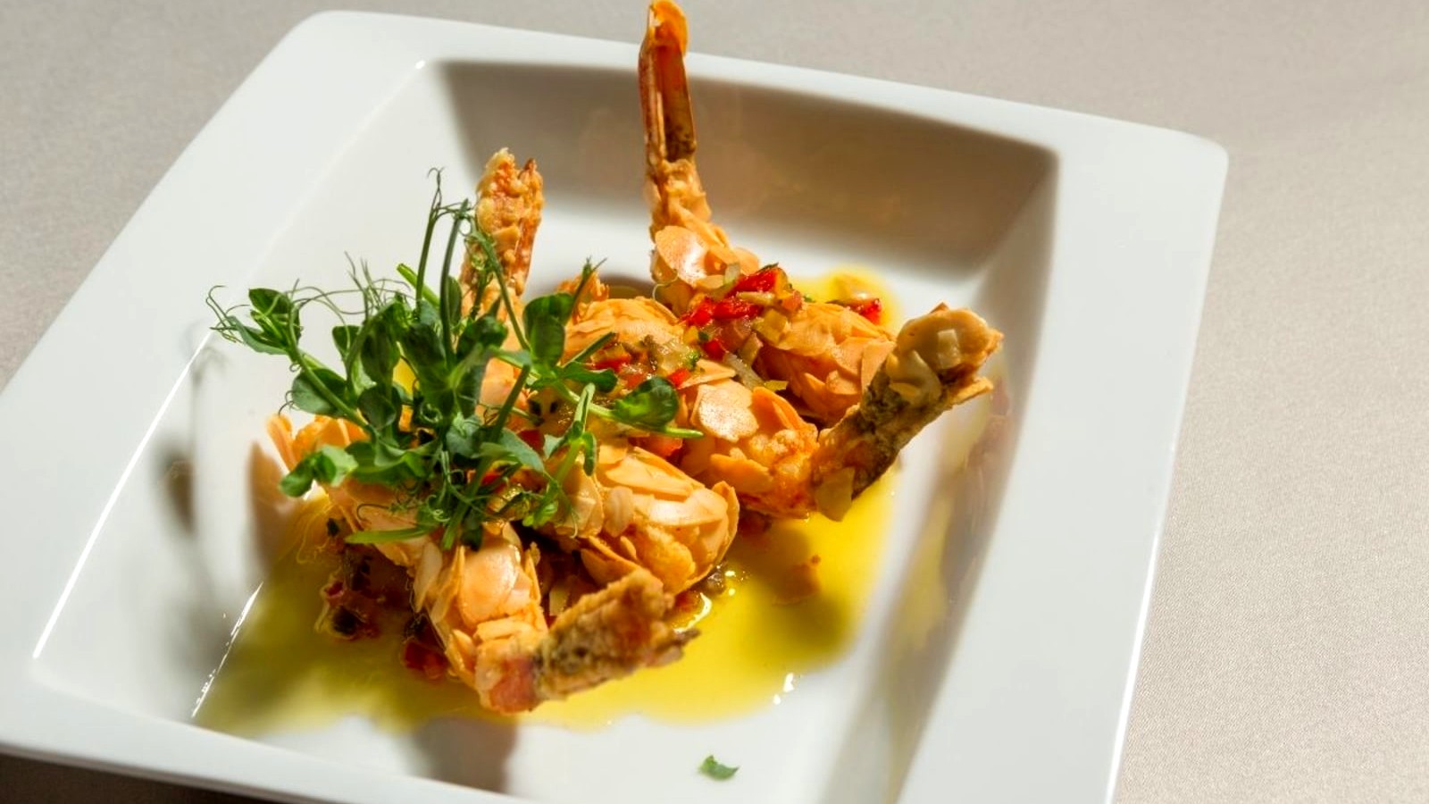 Image of Sauteed Shrimp In Almond Flour Crust With Sweet And Hot Chilis