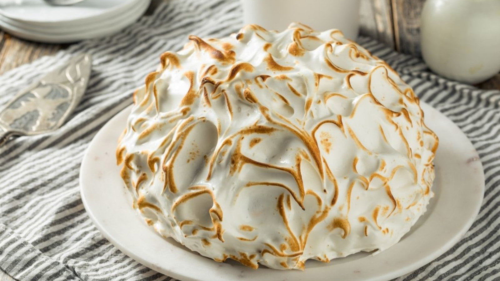 Image of Almond Coffee Baked Alaska with Coffee-Caramel Sauce