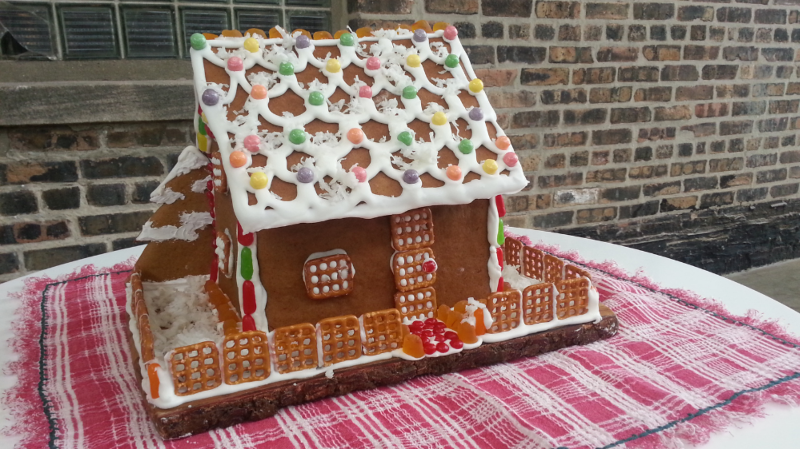 Image of Saffron Holiday Gingerbread House 