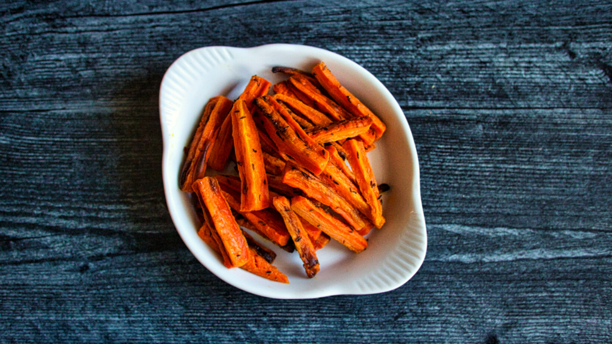 Roasted Black Cumin Carrot Sticks Recipe