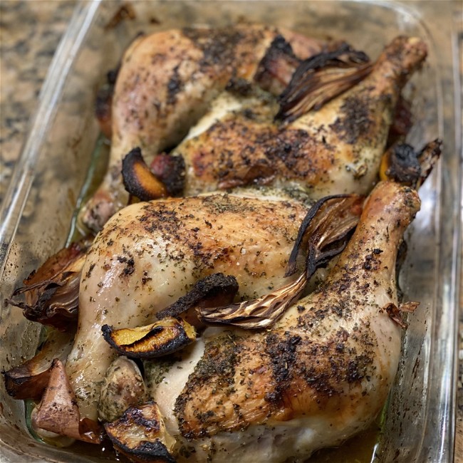 Image of Roasted Chicken with Lemon and Pancetta