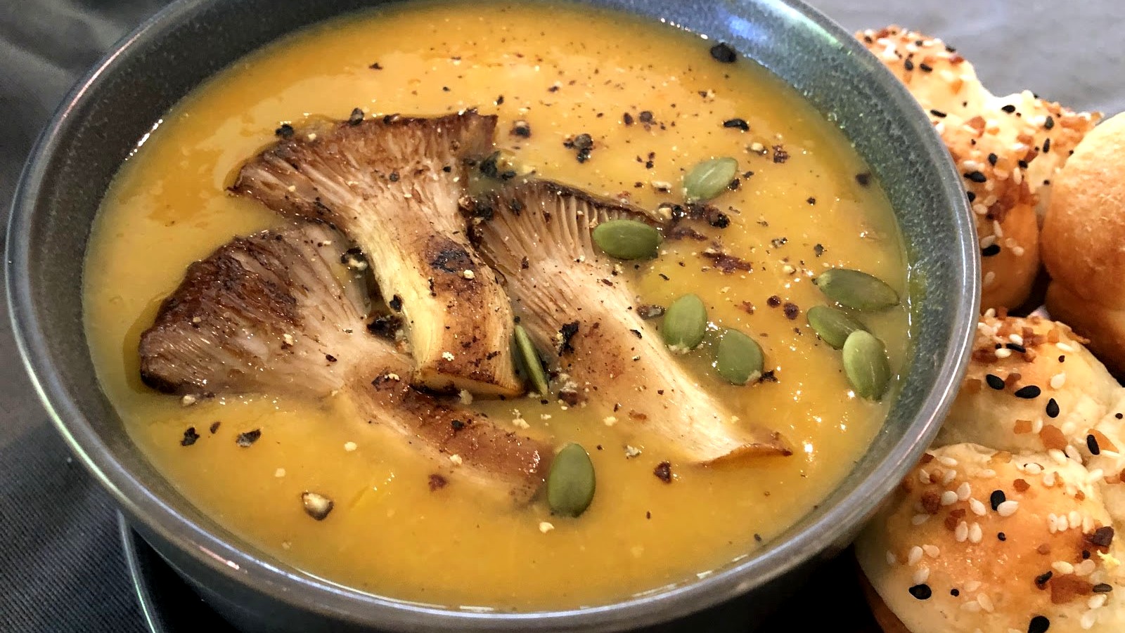 Image of Savory Pumpkin & Mushroom Soup