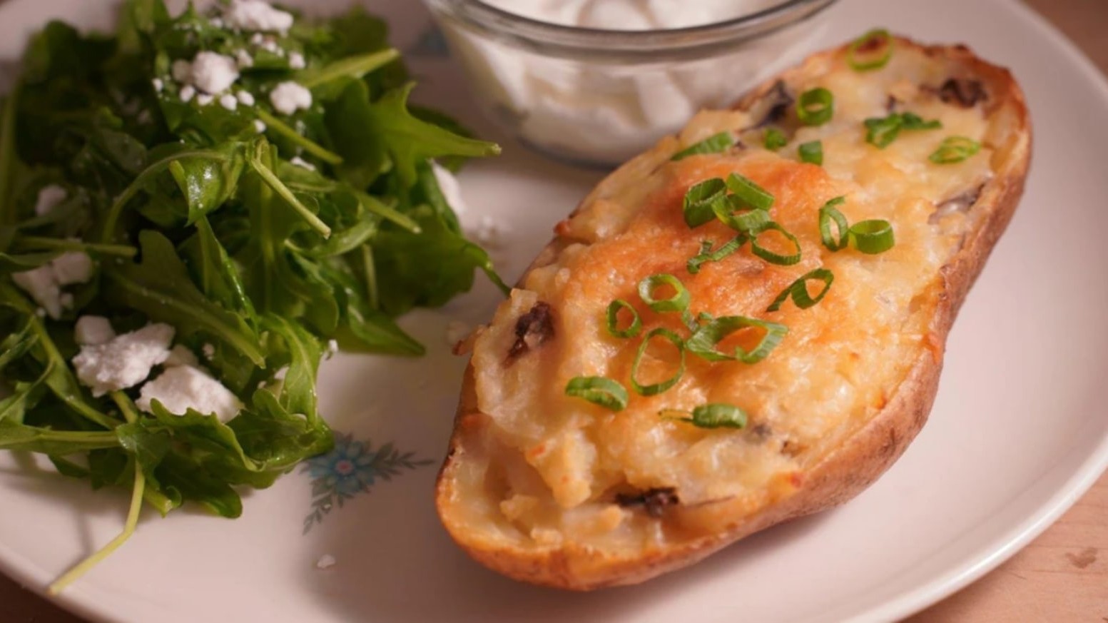 Image of Cheesy Garlic-Dulse Twice-Baked Potato Recipe