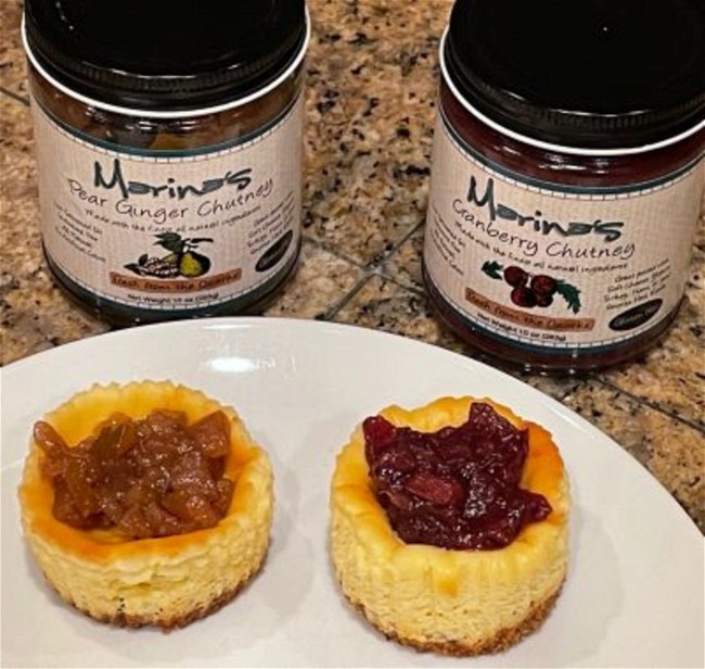 Image of Individual Cheesecakes with Marina's Chutneys