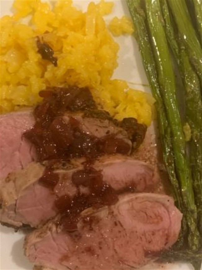 Image of Pork Tenderloin with Merlot Shallot Sauce