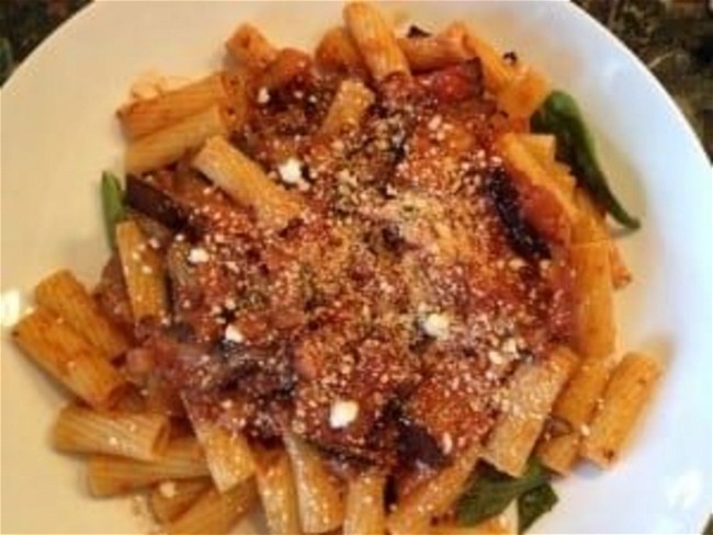 Image of Rigatoni with Eggplant & Tomato Sauce