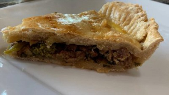 Image of Broccoli Rabe and Sausage Pie