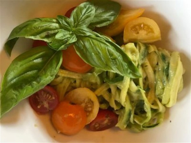 Image of Zucchini Pasta with Avocado Cream Sauce