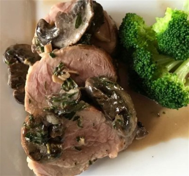 Image of Skillet Pork Tenderloin in Creamy Mushroom Sauce