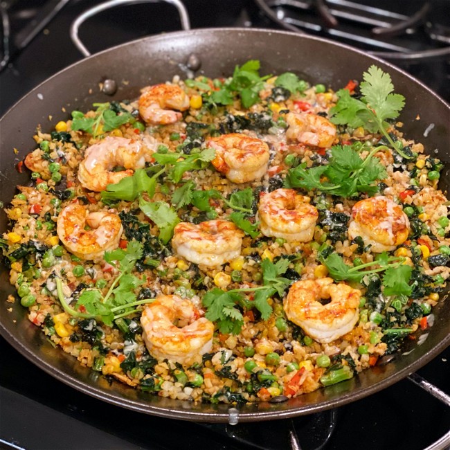 Image of Cauliflower Rice Shrimp Paella