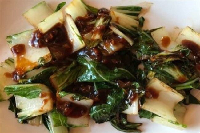 Image of Bok Choy with Warm Miso Ginger Dressing