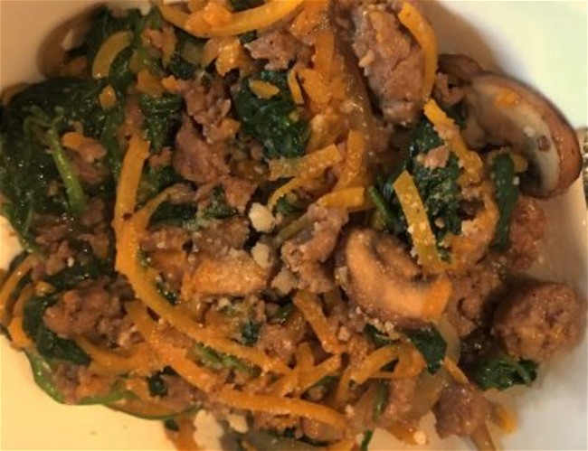 Image of Butternut Squash Noodles with Sausage
