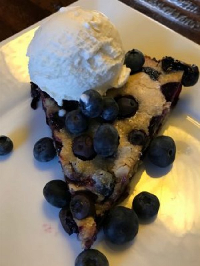Image of Crustless Blueberry Pie